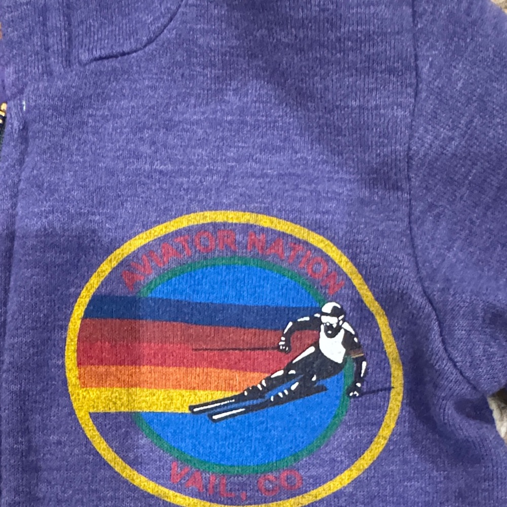 Aviator Nation Kids purple Hoodie super soft almost brand new - Picture 2 of 4